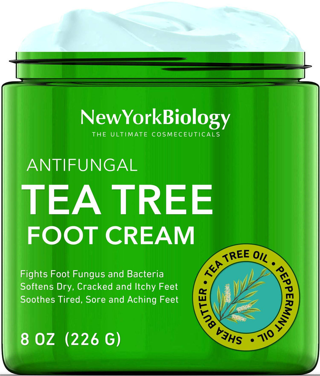Tea Tree Oil Foot Cream for Dry Cracked Feet – Tea Tree Cream for Athletes Foot Fungus, Dry Cracked Skin, Nail Fungus, Ringworm, Jock Itch and Itchy Skin – Moisturizing Body Cream - 8 oz - BeesActive Australia