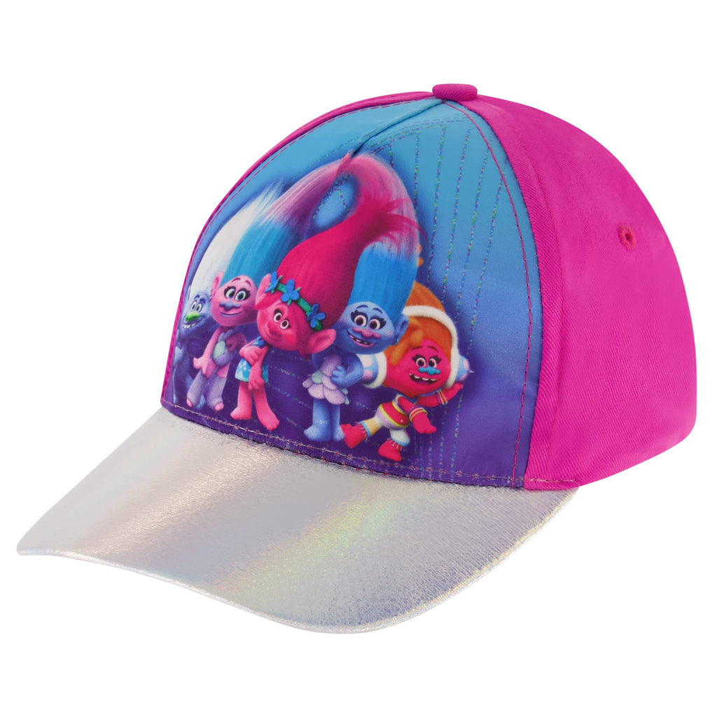 DreamWorks Toddler Hat for Girl’s Ages 4-7, Trolls Kids Baseball Cap Pink/Silver - BeesActive Australia