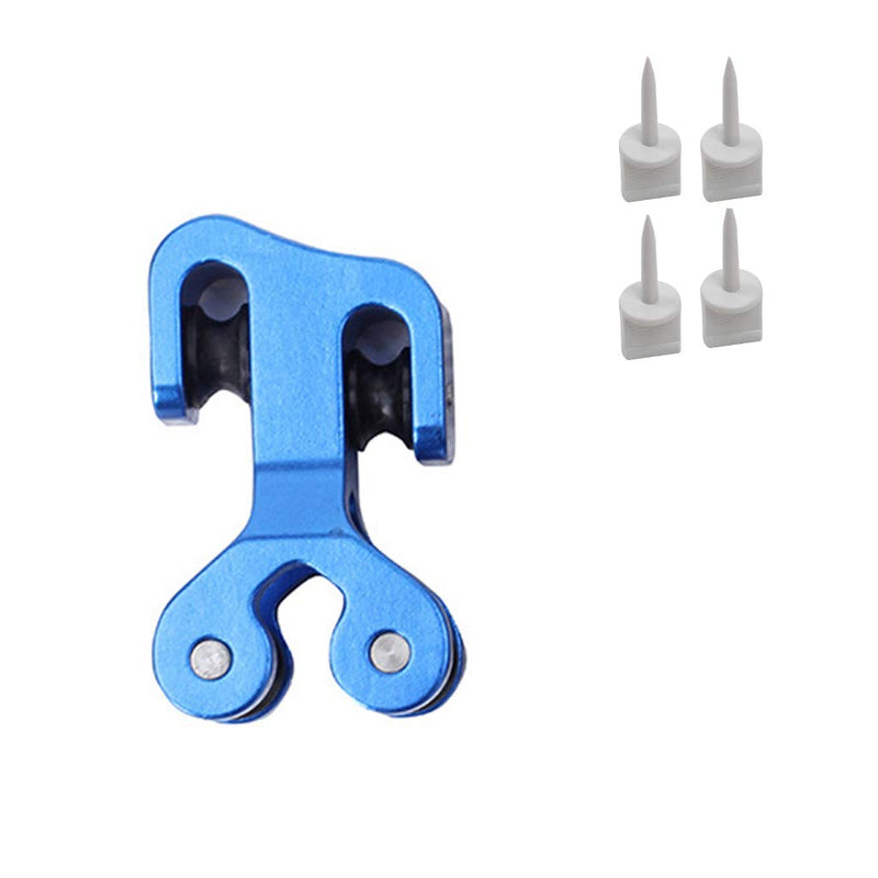 Votono Archery Cable Slide Aluminium Bow String Splitter Bow Bowstring Separator Free 4 Target Nails Blue - BeesActive Australia