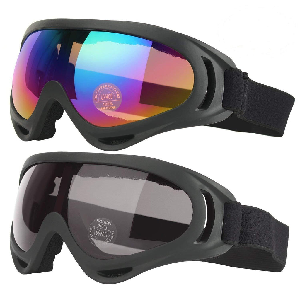Ski Goggles, Motorcycle Goggles, Snowboard Goggles for Men Women 01.gray/Multicolor - BeesActive Australia