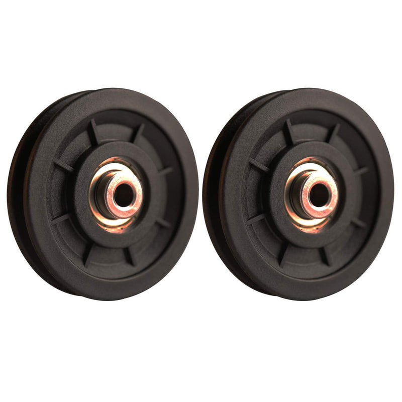 LFJ 90mm/3.5" Nylon Bearing Pulley Wheel Replace for Gym Equipment Part Cable Merchine 2 PCS - BeesActive Australia