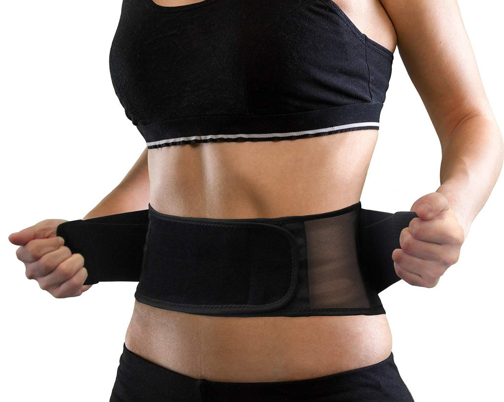 AllyFlex Sports® Lightweight Back Brace for Men & Women Under Uniform, Dual Medical 3D Lumbar Pads for Lower Back Pain Relief, Breathable Mesh with Adjustable Stapes for Back Stress - M Medium (Pack of 1) - BeesActive Australia