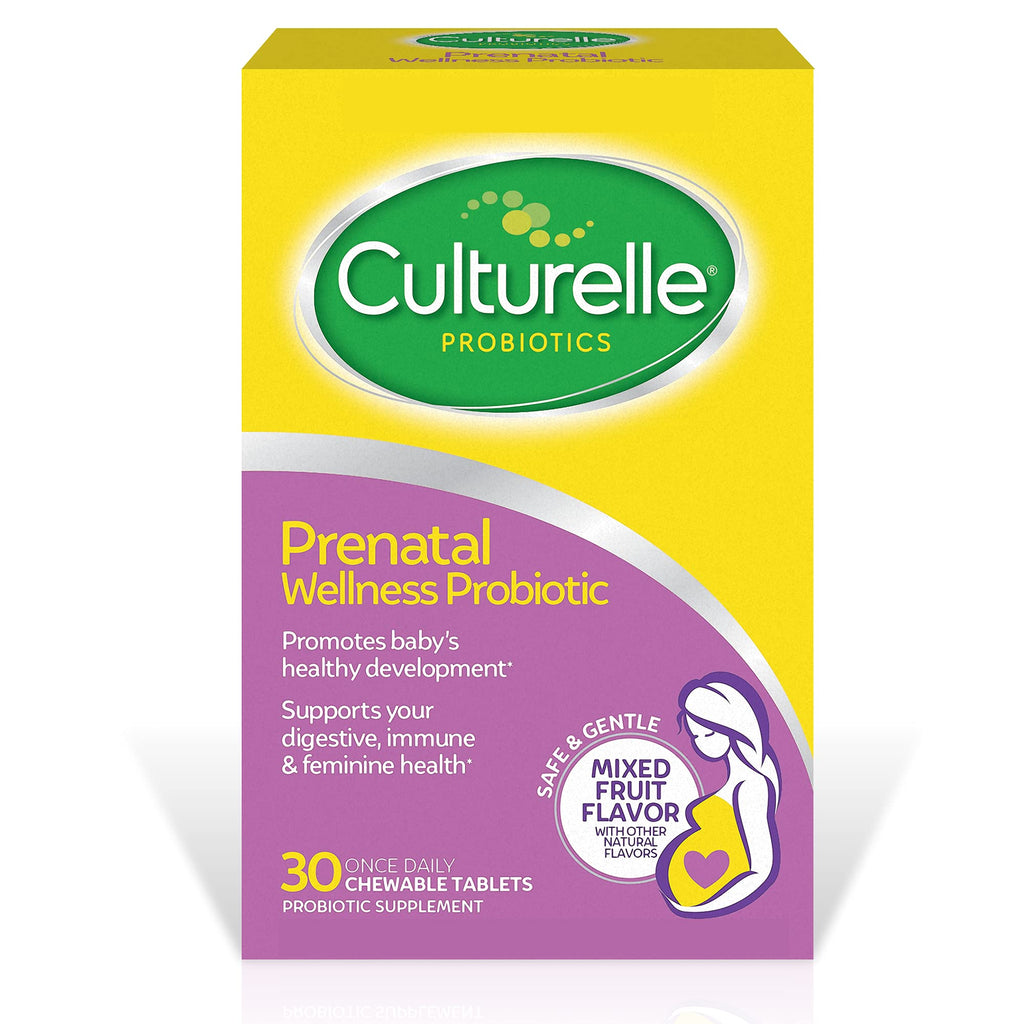 Culturelle Prenatal Wellness Probiotic Chewables | Proven Probiotics to support Baby’s Healthy Development and Mom’s Digestive, Immune and Feminine Health* | 30 CT Prenatal Wellness Chewables 30 Count - BeesActive Australia
