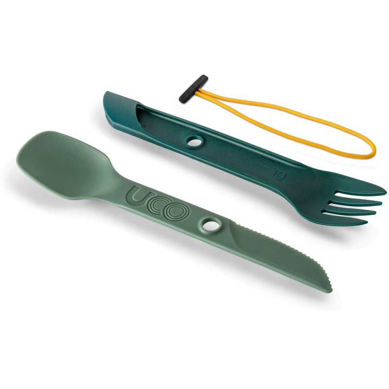 UCO Switch Spork 2-Piece Integrated Camping Utensil Set Camp Green - BeesActive Australia