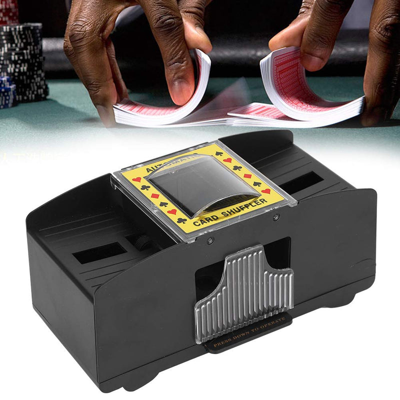 Automatic Playing Card Shuffler, Battery Operated Shufflers The 1-2 Decks of Cards Elderly Electric Card Shuffler for Family Party Different Card Games Like UNO Texas Hold'em Poker Blackjack - BeesActive Australia