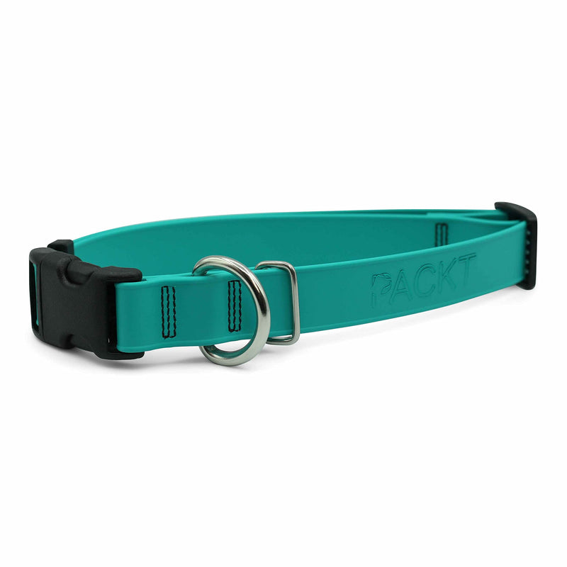PACKT - Endeavor Dog Collar - Waterproof, Stinkproof, American Made M [Standard: 14"-18"] Ocean - BeesActive Australia