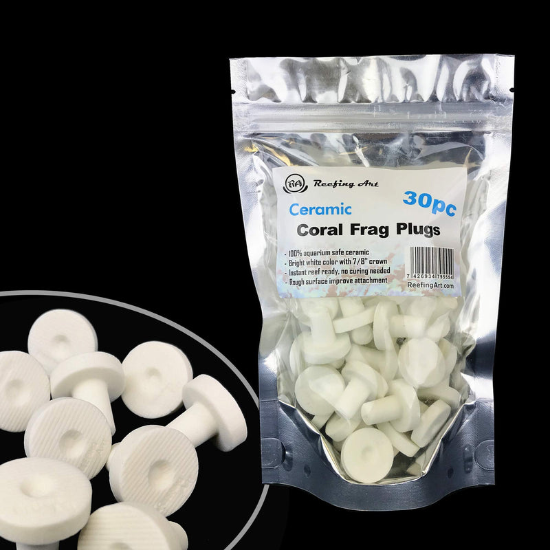 Reefing Art Ceramic Coral Frag Plugs 30 Pack Tiles for SPS LPS - BeesActive Australia