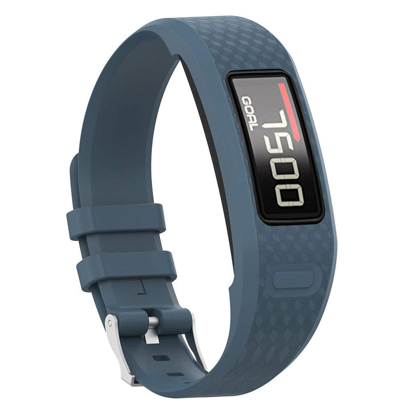 Watbro Bands Compatible with Garmin Vivofit 1/ Vivofit2, Soft Silicone Colorful Replacement Watch Band Strap Wristband for Vivofit 1/ Vivofit 2 Activity Tracker, for Women Men Small Large 1 Pack:Slate Small (6.25-8.25 inch) - BeesActive Australia