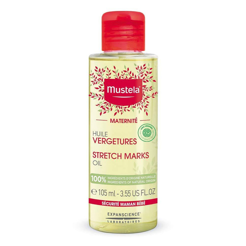 Mustela Maternity Stretch Marks Oil - with Natural Avocado, Maracuja & Sunflower Oil - EWG Verified, Vegan & Fragrance Free - 3.55 fl. oz. New Packaging - BeesActive Australia