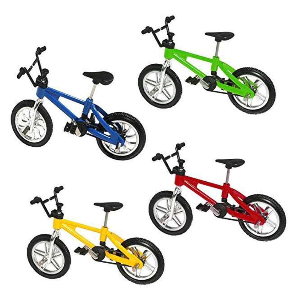 WILD COTTAGE Mini Finger Bikes Mini Extreme Sports Finger Bicycle Accessories Metal Toy Creative Game Gifts with Finger Skateboards (Random Pattern)(Style1-Finger Bike) - BeesActive Australia