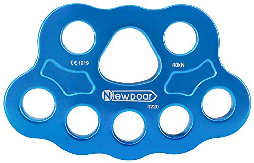 NewDoar Descender Plate 40KN Paw Rigging Plate 4/5 Holes Rock Climbing Gear (8 holes/40KN Blue) - BeesActive Australia