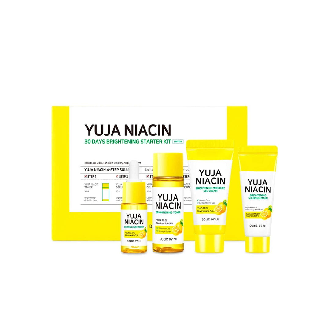 SOME BY MI Yuja Niacin 30 Days Brightening Starter 4 Pcs Set (Toner 30ml+Serum 10ml+Gel Cream 30ml+Sleeping Mask 20g) - BeesActive Australia