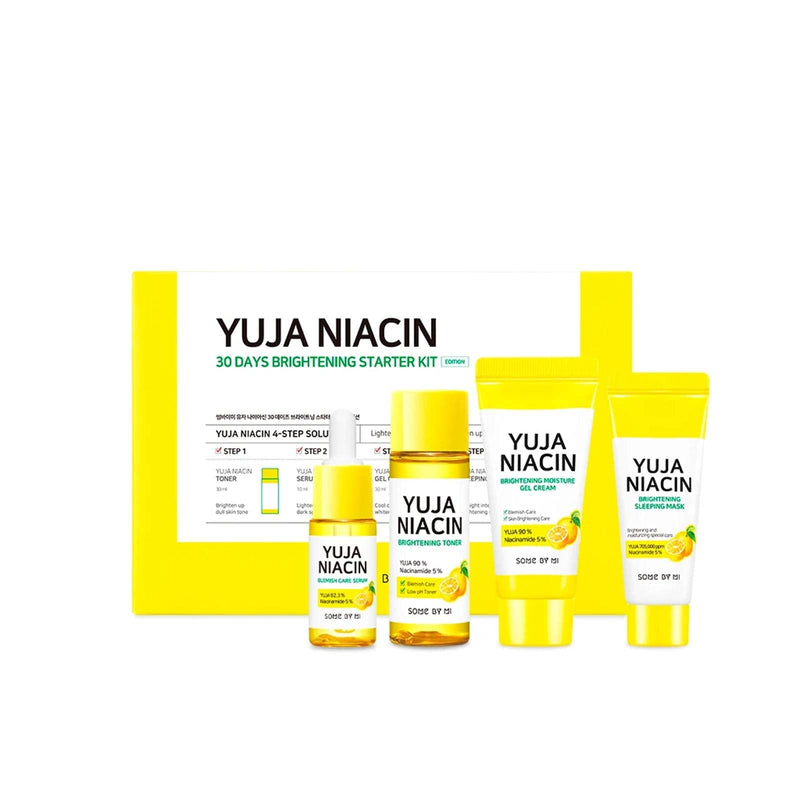 SOME BY MI Yuja Niacin 30 Days Brightening Starter 4 Pcs Set (Toner 30ml+Serum 10ml+Gel Cream 30ml+Sleeping Mask 20g) - BeesActive Australia