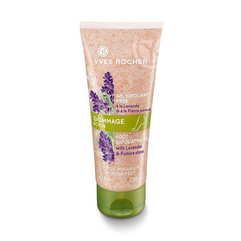 Yves Rocher Exfoliating Foot Scrub with Organic Lavender for Extremely Dry and Rough Skin, Dermatologically tested, 75 ml tube - BeesActive Australia