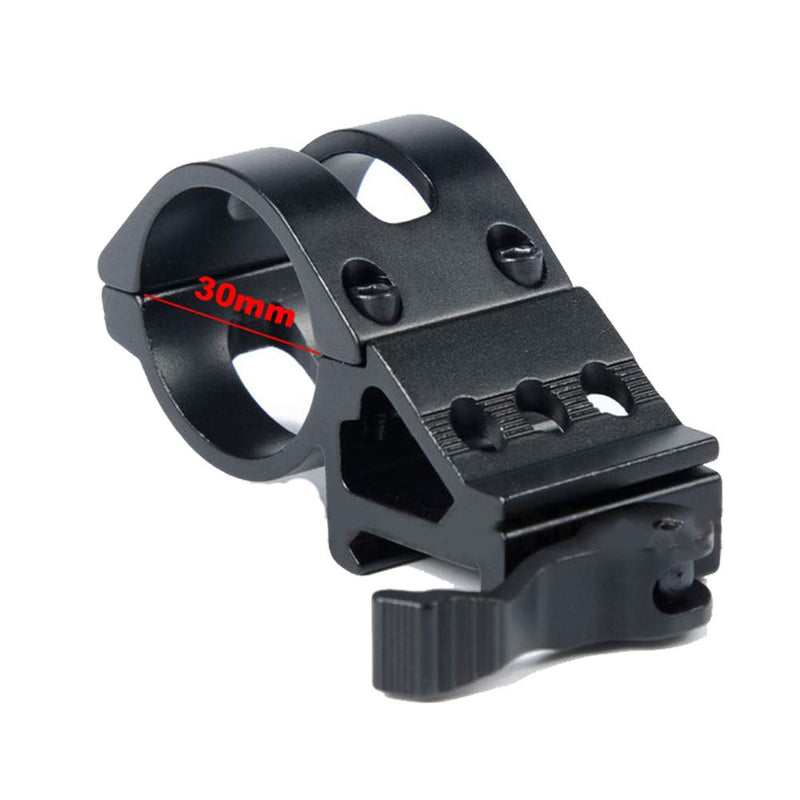 Quick Release Side 30mm Ring Offset 20mm Rail Clamp for Flashlight Laser Scope Mount Picatinny 45 Degree Hunting & Durable 1" 25mm Ring Offset Side 45 Degree Mount - BeesActive Australia