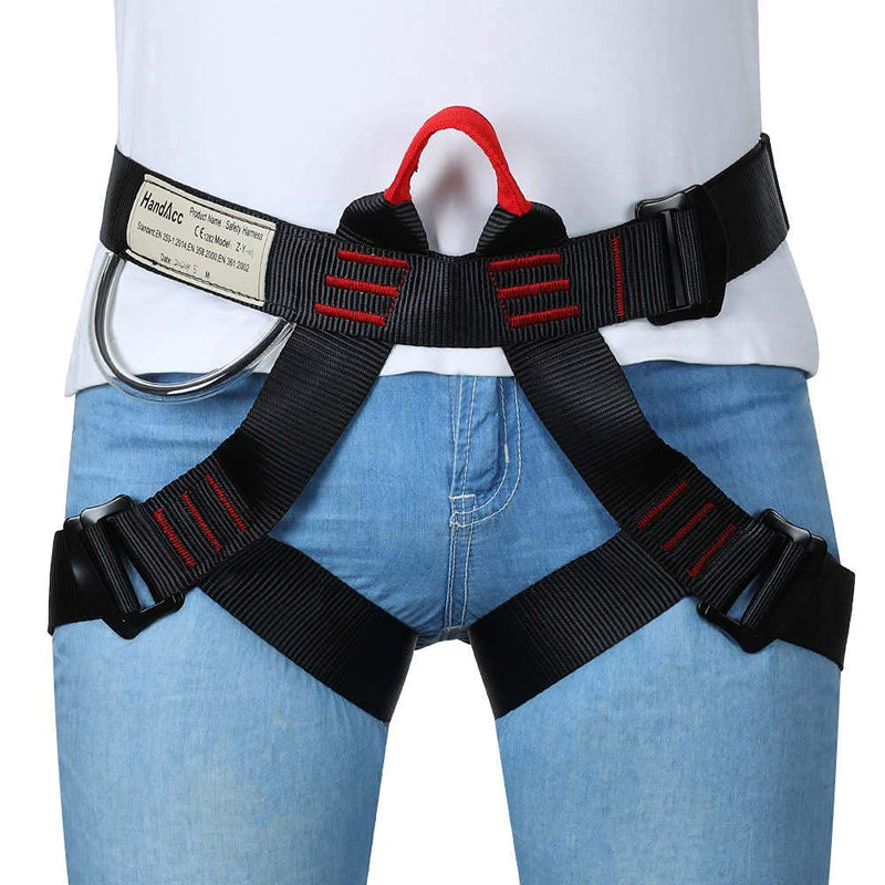 HandAcc Climbing belts, Safe Seat Belts for Tree Climbing Outdoor Training Caving Rock Climbing Rappelling Equip - Half Body Guide belt for Women Man and Novice - BeesActive Australia