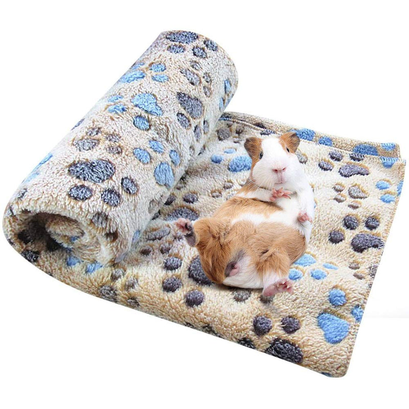 Spring Fever Hamster Guinea Pig Rabbit Dog Cat Chinchilla Hedgehog Small Animal Soft Warm Pet Fleece Blanket Cover Mat Hideout Cage Accessorie M (24*32") Coffee - BeesActive Australia