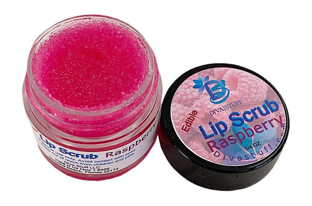 Diva Stuff Ultra Hydrating Lip Scrub for Soft Lips, Gentle Exfoliation, Moisturizer & Conditioner, Raspberry Flavor– ¼ oz (Made in the USA) - BeesActive Australia