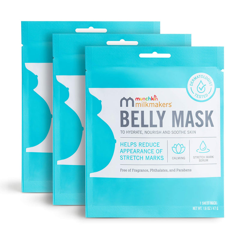 Munchkin Milkmakers Belly Mask for Pregnancy Skin Care & Stretch Marks, 3 Sheet Masks 3 Count (Pack of 1) - BeesActive Australia