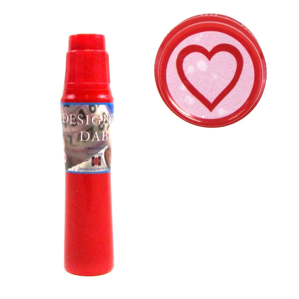 TG,LLC Treasure Gurus Fast Dry Red Heart Shaped Bingo Dauber Vibrant Color Bright Ink Dot Art Dabber Marker - BeesActive Australia