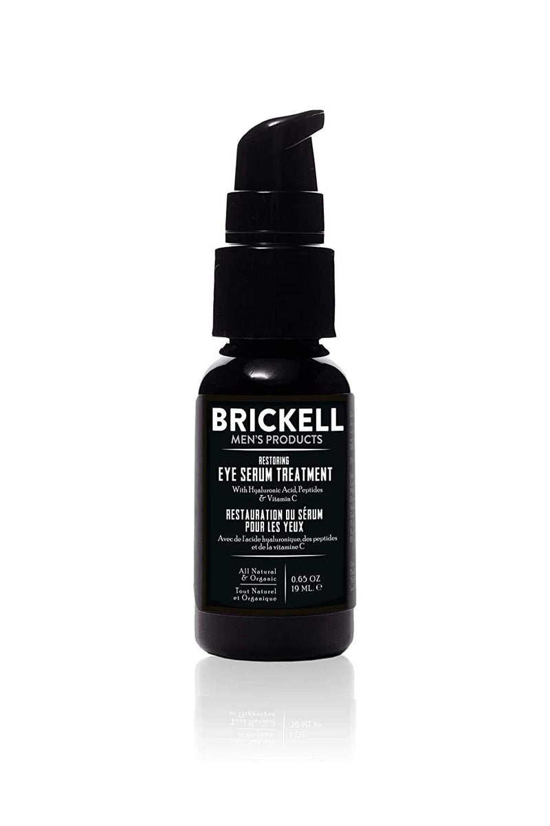 Brickell Men's Restoring Eye Serum Treatment for Men, Natural and Organic Eye Gel to Firm Wrinkles, Reduce Dark Circles, and Promote Youthful Skin, 0.65 Ounce, Unscented - BeesActive Australia