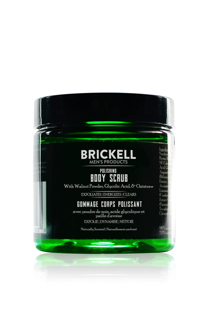 Brickell Men's Polishing Body Scrub for Men, Natural and Organic Body Exfoliator to Remove Dirt, Prevent Blemishes, and Brighten Skin (8 ounce) 8 Ounce (Pack of 1) - BeesActive Australia