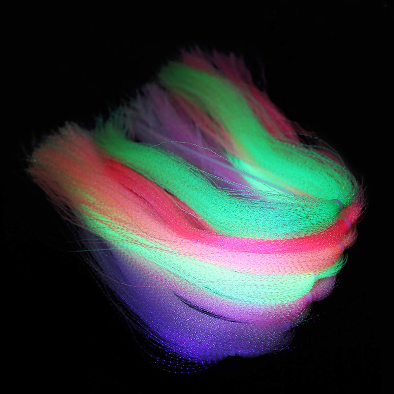 Tigofly 14 Packs 7 Colors UV Crystal Flash Holographic Tinsel Krystal Twisted Flashabou Sparkle Streamer Fly Tying Materials - BeesActive Australia