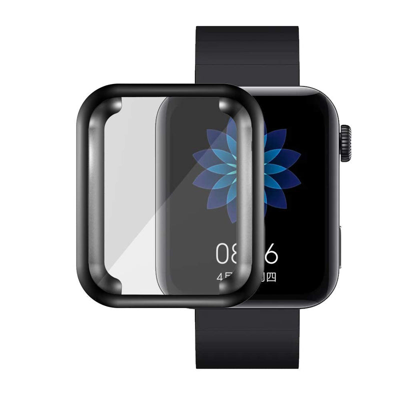 Compatible with Xiaomi Mi Watch Screen Protector Case Soft TPU HD Clear Ultra-Thin Cover Anti-Scratch Lightweight Bumper Scratch Resistant Protective Case Shell for Xiaomi Mi Watch Black - BeesActive Australia
