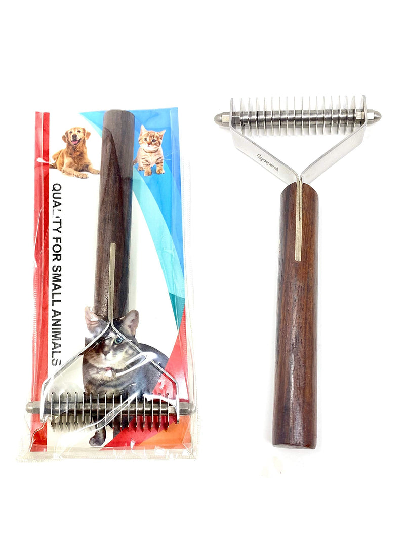 Cynamed Pet Grooming Tool - Undercoat Rake for Cats & Dogs - Premium Trimmer Coat King Blade - Safe Dematting Comb for Easy Mats & Tangles Removing - No More Nasty Shedding and Flying Hair (Blade) 16 Blade - BeesActive Australia