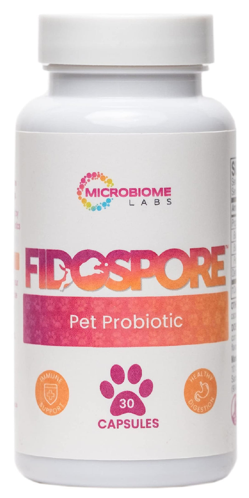 Microbiome Labs FidoSpore Probiotics for Dogs - Dog Probiotic Supplement with Grass-Fed Beef Liver - Digestion & Immune Support - Mix with Pet Food - Dog, Puppy, Cat-Friendly (30 Powder Capsules) - BeesActive Australia