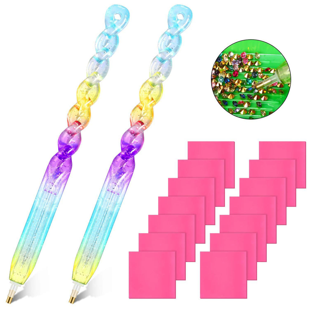 Diamond Painting Pens Point Drill Pens with Diamond Painting Clay for DIY Painting Accessories Nail Decoration Tool (52 Pieces) 52 - BeesActive Australia