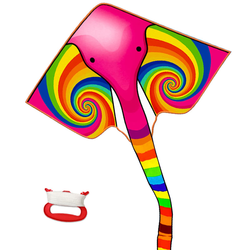 YongnKids Toys Kite Rainbow Kites for Kids Ages 4-8 & Adults Easy to Fly - Large Elephant Kite with String for Girls Boys Beach Summer Games - BeesActive Australia