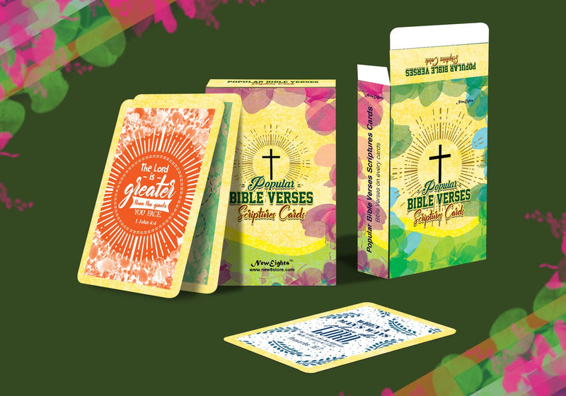 NewEights Popular Bible Memory Verses Card Series (4-Deck) Popular Bible Scriptures Cards (4-deck) - BeesActive Australia