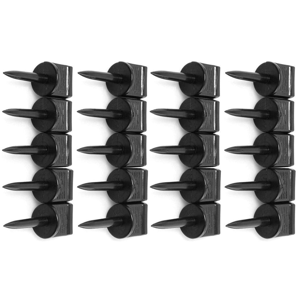DGZZI Shooting Target Pin 20PCS Black Outdoor Plastic Archery Hunting Nails Aim Fixed for Target Papers - BeesActive Australia