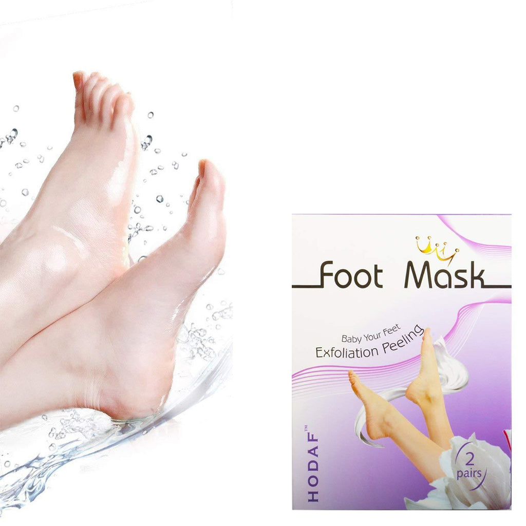 Foot Peel Mask - 2 Pairs - Effective for Cracked Heels Repair, Remove Dead Skin, Callus & Dry Toe Skin - Baby Soft Feet - Exfoliating Peeling Natural (LAVENDER) - BeesActive Australia
