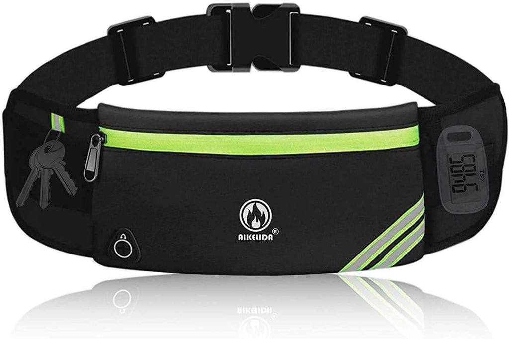 [AUSTRALIA] - Running Belt for Women Men, Water Resistant Runners Belt Fanny Pack - Waist Bag Belt Pack Pouch for Workout, Jogging, Fitness - Adjustable Running Phone Holder for All Kinds of iPhone Samsung Android Black 