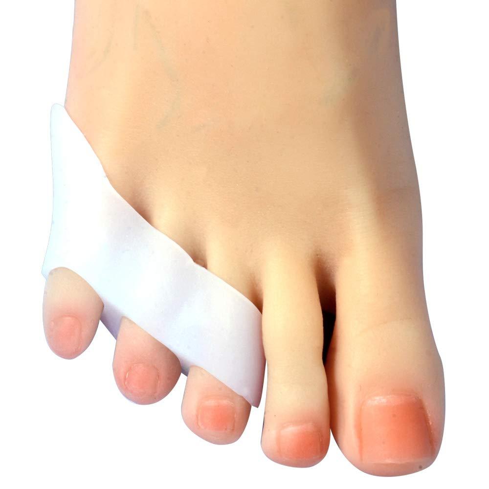 Pinky Gel Toe Separators & Protectors 8 Pack for Treating a Hammer Toe Overlapping Toe Curled Crooked Toe for Day and Night - BeesActive Australia