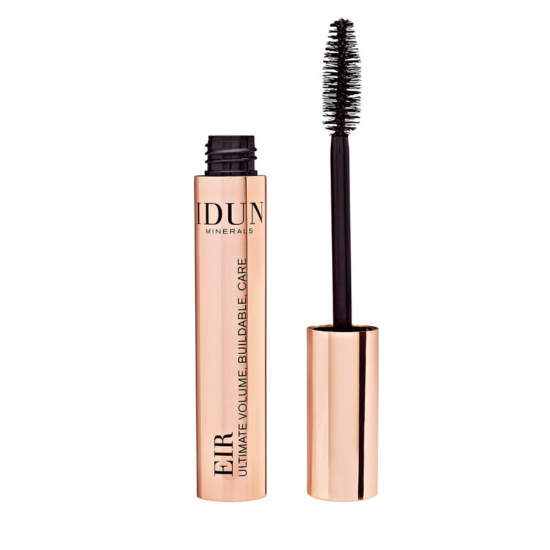 IDUN Minerals - EIR Ultimate Volume Buildable Mascara - Boost Lashes, Without Smudging and Clumping, Safe for Sensitive Eyes - Cruelty Free, 100% Vegan Makeup - 013 Black, 0.45 fl oz Tube - BeesActive Australia