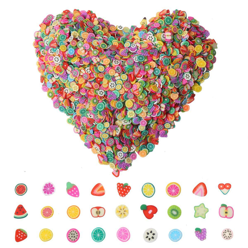 DIYASY 5400 Pcs Fruit Nail Art Slices 3D Fruit Fimo Clay Slices,Mini Slices for Slime Polymer Clay and Nail Stuff DIY,1/4 Inch. - BeesActive Australia