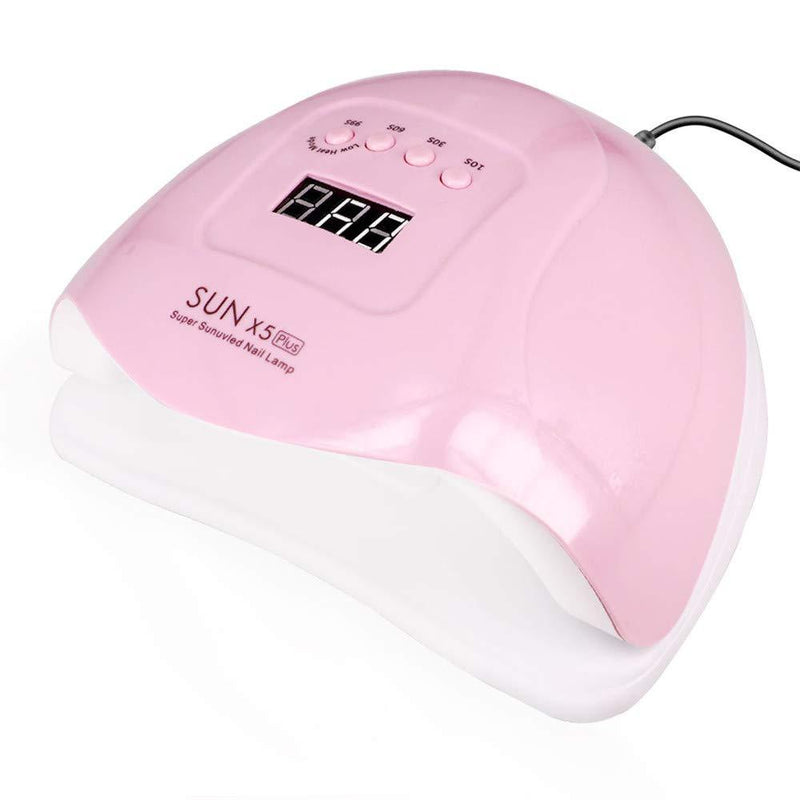 UV Gel Nail Lamp,80W Nail Dryer LED UV Light for Gel Polish-4 Timers Professional Nail Art Accessories,Curing Gel Toe Nails,Pink - BeesActive Australia
