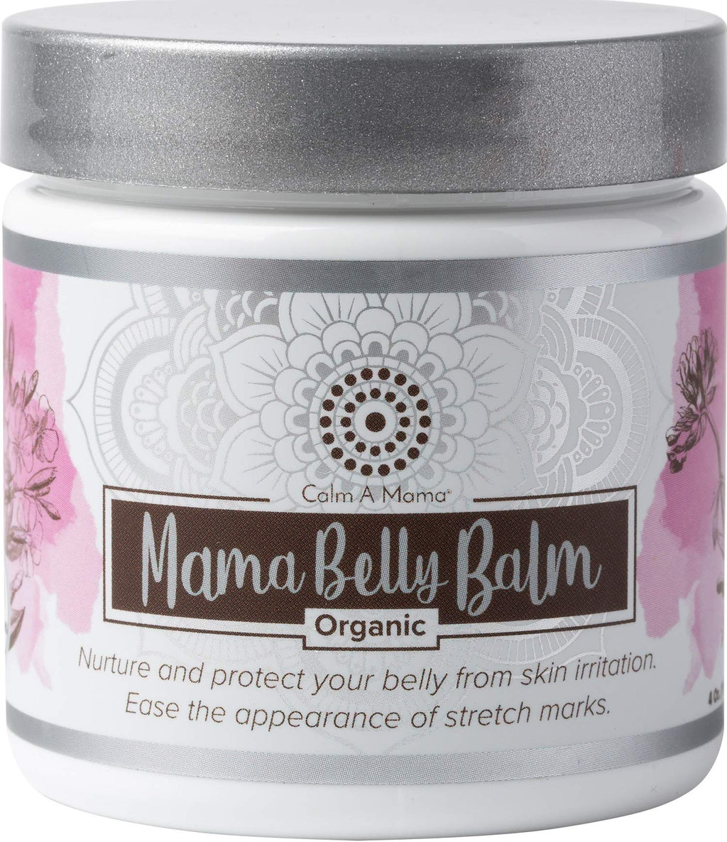 Mama Belly Balm by Calm-A-Mama - Stretch Mark Cream For Pregnancy & More - Organic Belly Butter - Prevents & Reduces Stretch Marks- Made in USA - 4oz Mama Balm - BeesActive Australia