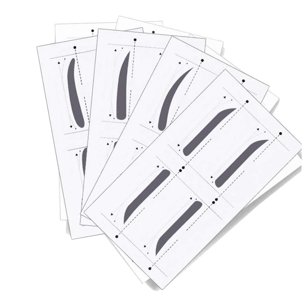 32 Pairs Thrush Paper Card Eyebrows Sticker Eyebrow Grooming Stencil Kit Eyebrow Shapes Template Mold Card Reusable Grooming Makeup Set for DIY Beauty Accessory Tools (4 Types Eyebrow Mode) - BeesActive Australia