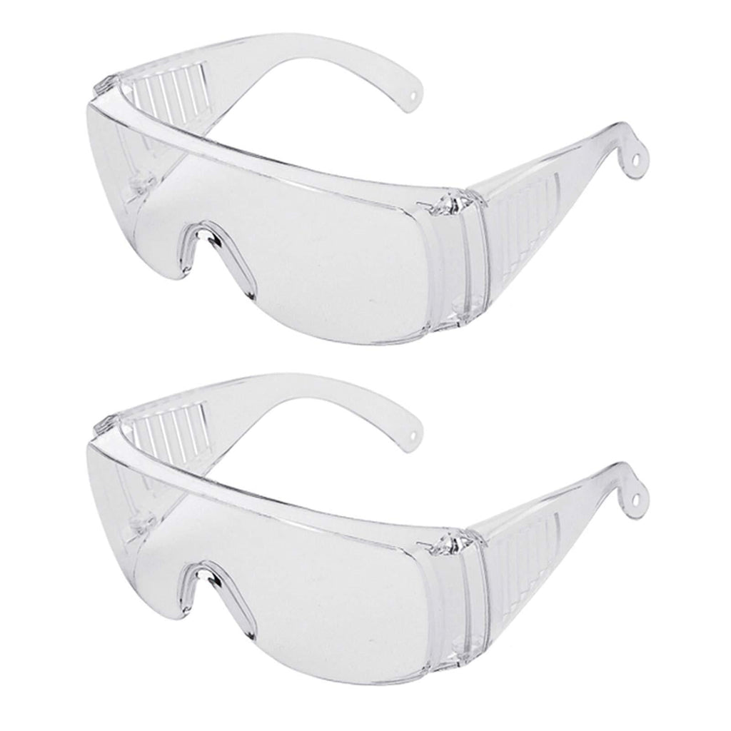 2PCS Anti-fog Safety Glasses Goggle Eye Protective Clear Anti-Scratch Glasses White-2 - BeesActive Australia