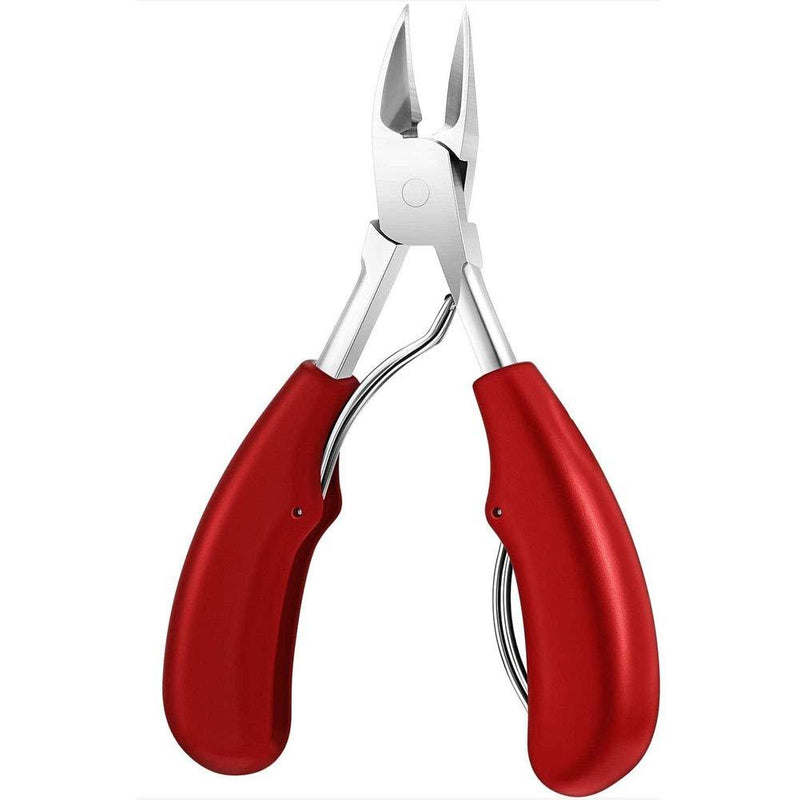 Toenail Clippers, Nail Clippers for Thick Toenail and Ingrown Nails - Heavy Duty Toenail Nippers, Long handled Toe Nail Clipper - Nail Clippers for Men and Senior (red） - BeesActive Australia