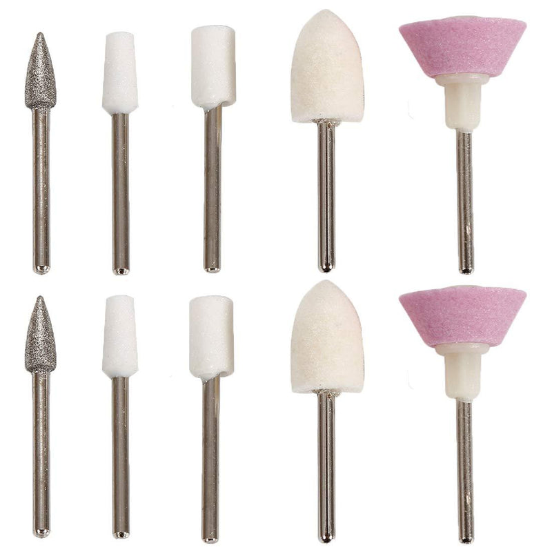 YASUOA Nail Drill Bits 3/32'' Ceramic Drill With Plastic Case for Gel Acrylic Nails Cuticles Electric Cutter Files Manicure Machine Polishing Pedicure Hand Foot Girls Women Salon Clean Use - BeesActive Australia