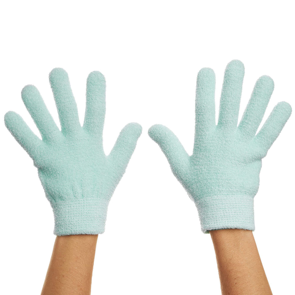 ZenToes Moisturizing Gloves with Gel Lining - Dry Hands Treatment - 1 Pair Hydrating Cracked Hand Healing Gloves - Repair Rough, Chapped Skin Overnight (Fuzzy Mint Green) Fuzzy Green - BeesActive Australia