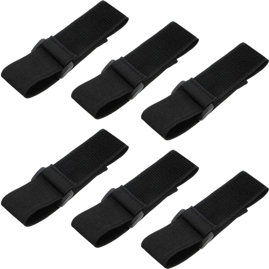 Gejoy 6 Pieces Cycling Pant Leg Band Elastic Bicycle Safety Belt Riding Fishing Ankle Pant Band Flexible Ankle Leg Strap for Outdoor Activities, Black - BeesActive Australia