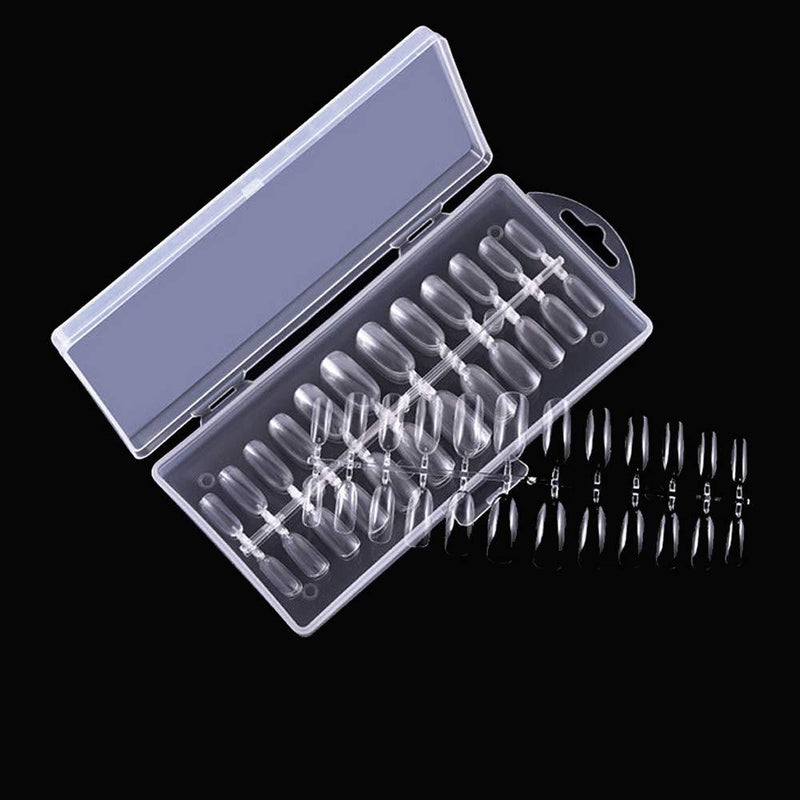 Clear Nails Tips,240PCS Coffin Nail Tips Press on Nail Tips Acrylic Nails False Nail Tips DIY Transparent False Nail Art Tips Artificial Nails with Case for Nail Salons and DIY Nail Art,Shape #6 Shape #6 - BeesActive Australia