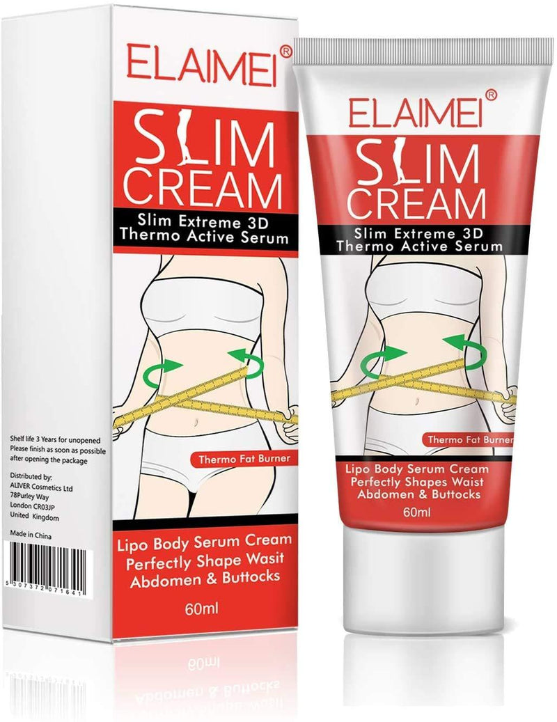 Hot Cream, Slimming Cellulite Firming Cream, Body Fat Burning building Massage Gel Weight Losing for Shaping Waist, Abdomen and Buttocks - 60ml - BeesActive Australia