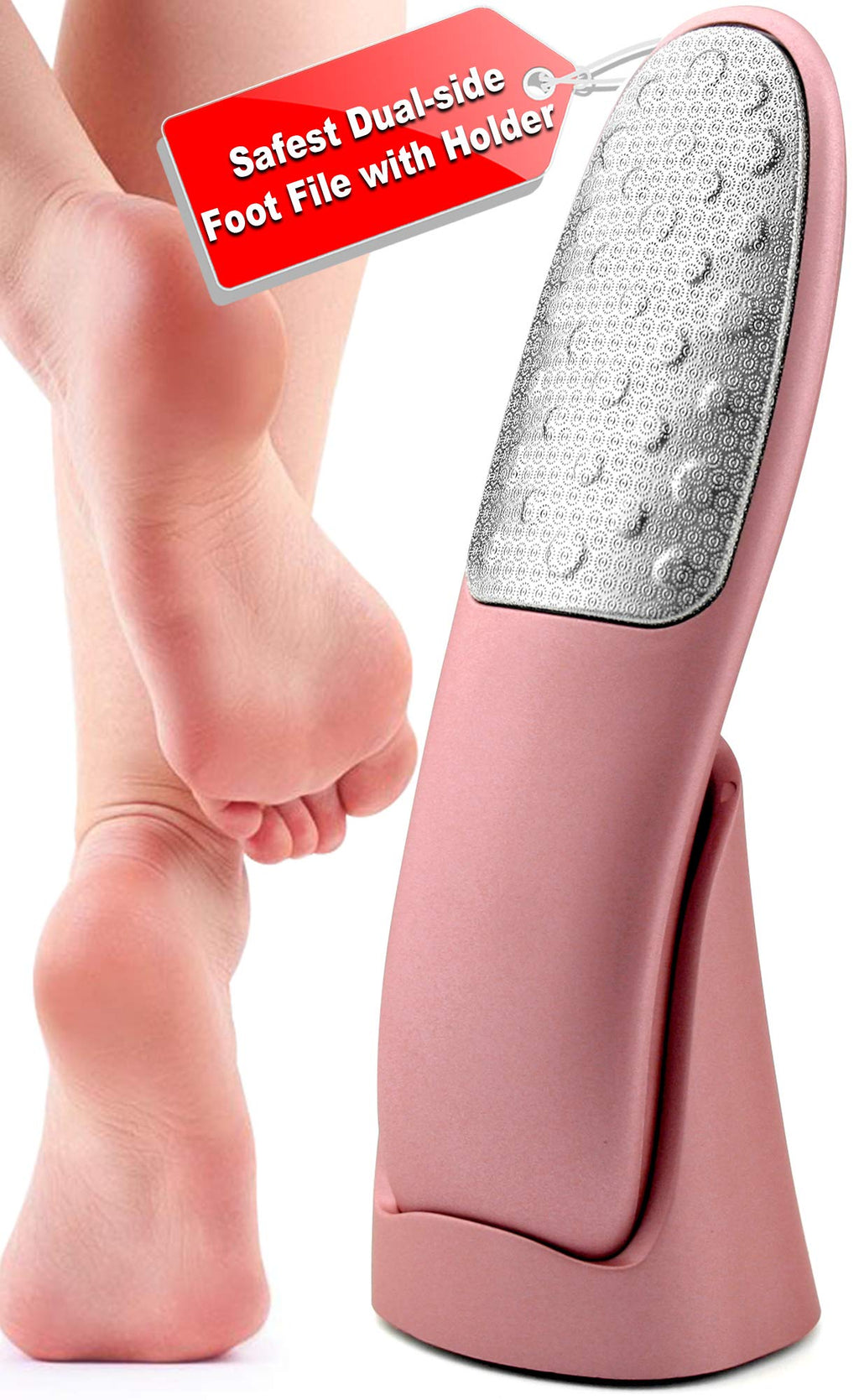 Foot Scrubber with Stand, Never-Cut-Your-Feet Foot File Callus Remover - Safe to Use | Comfortable Foot Scraper Feet Scrubber Dead Skin Remover, Best Home Pedicure Foot Care Tool, Used on Wet/Dry Feet - BeesActive Australia